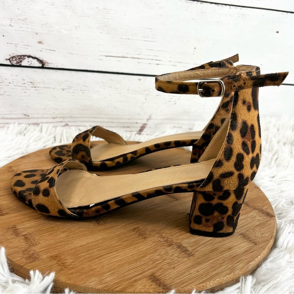 Bella Marie Jean-08 Leopard Print Heels Size 10 - Picture 5 of 12